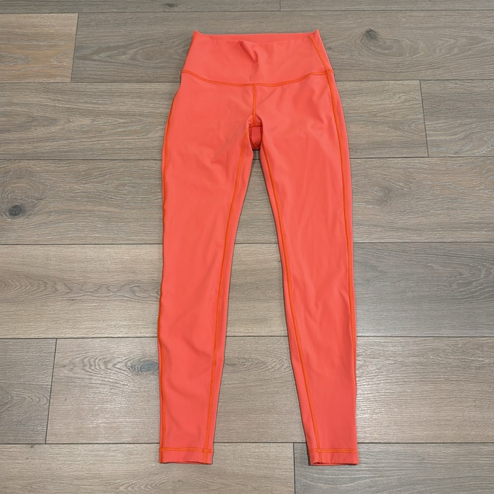 LULULEMON Warm Coral Wunder Under High-Rise Tight 28" Full-On Luxtreme Size 6 - Picture 2 of 13